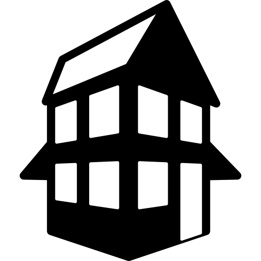 Casa con techo inclinado | Icono Gratis