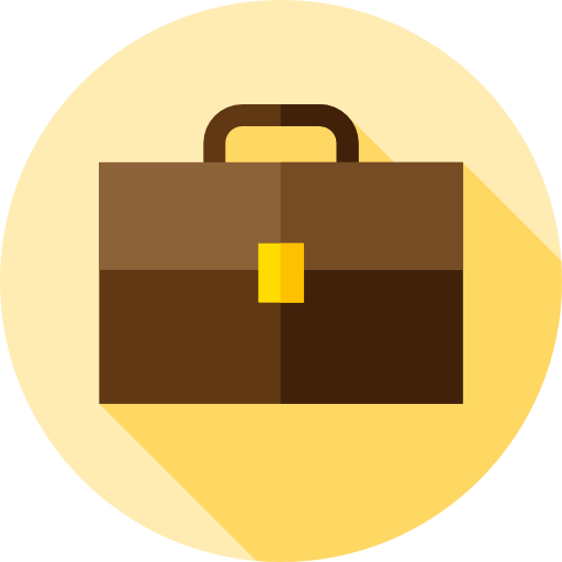 Briefcase Flat Circular Flat icon