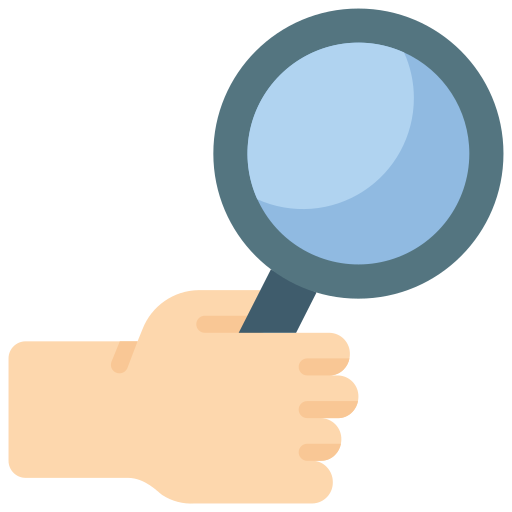 Magnifying glass Basic Miscellany Flat icon