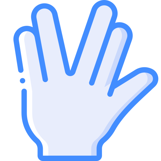 Hand Basic Miscellany Blue icon