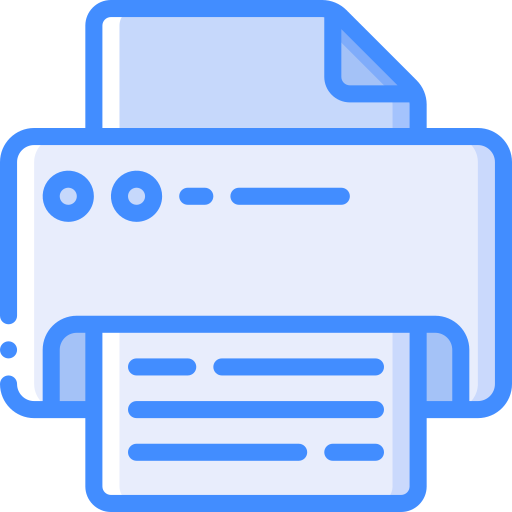 Printer Basic Miscellany Blue icon