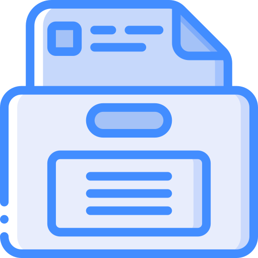 Document Basic Miscellany Blue icon