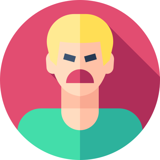 Angry Flat Circular Flat icon