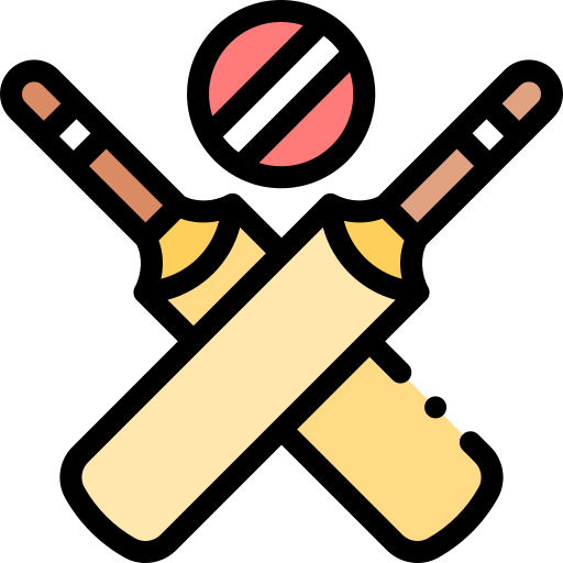 Cricket Detailed Rounded Lineal color icon