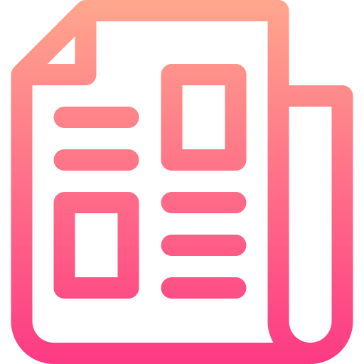 Newspaper Basic Gradient Lineal color icon