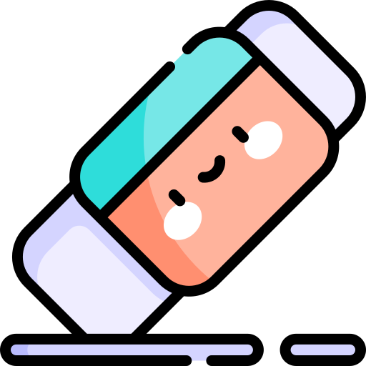 Eraser Kawaii Lineal color icon