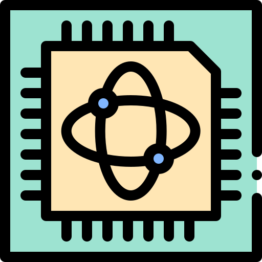 Quantum computing Detailed Rounded Lineal color icon