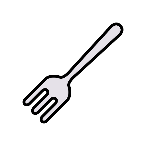 Fork Generic Outline Color icon