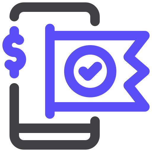 pago en línea icono gratis