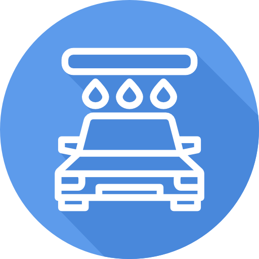 Car Wash Cursor Creative Flat Circular Icon