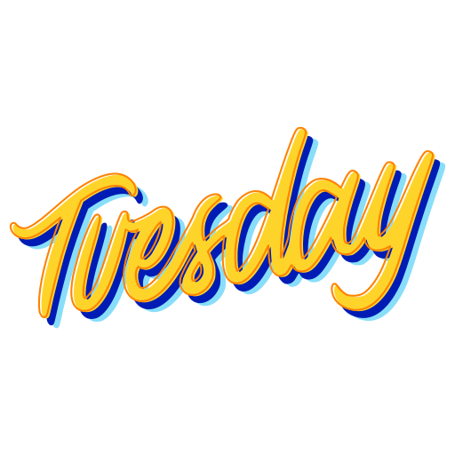 Tuesday PNG Image, Tuesday Tuesday English Word, Word Clipart, Tuesday,  English Words PNG Image For Free Download