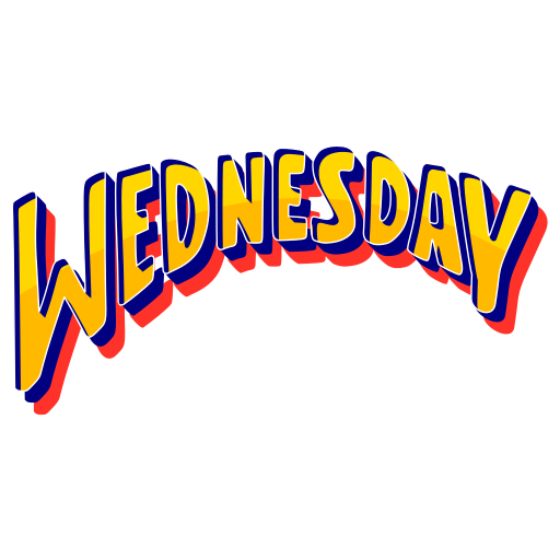 Wednesday Stickers - Free time and date Stickers