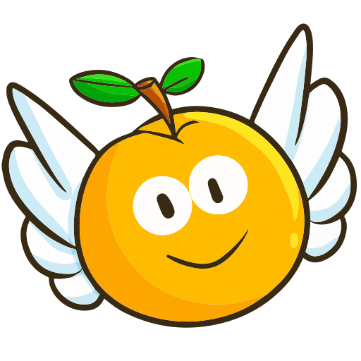 Orange free sticker