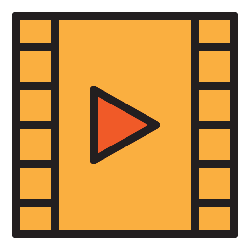 Video Generic Outline Color icon