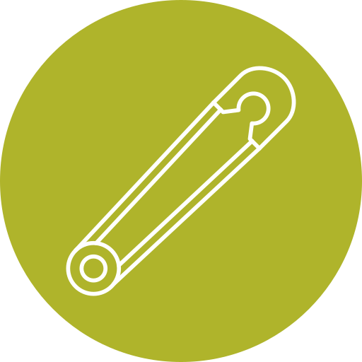 Safety pin Generic Circular icon