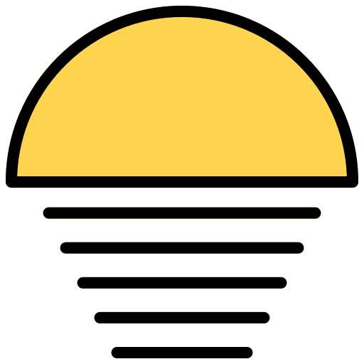 puesta de sol icono gratis