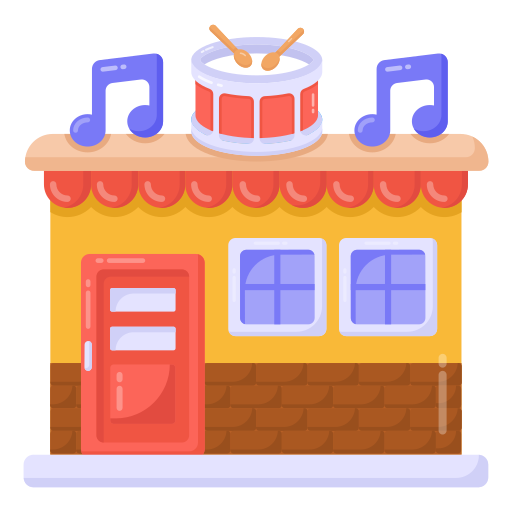 tienda de música icono gratis