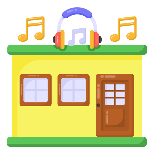 tienda de música icono gratis