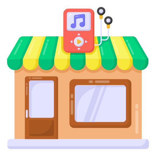 tienda de música icono gratis