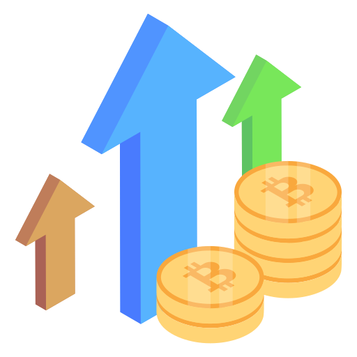 gráfico de barras creciente icono gratis