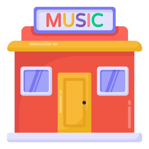 tienda de música icono gratis