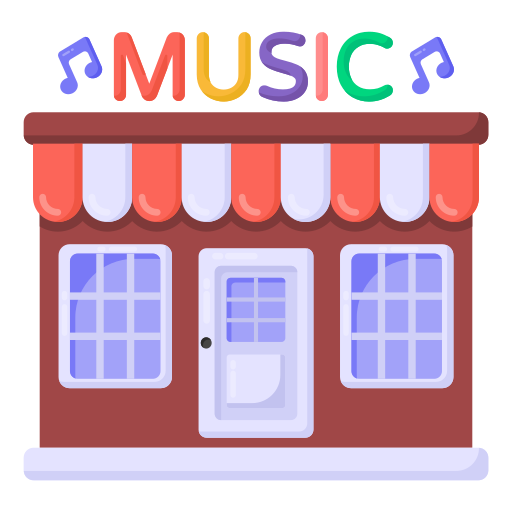 tienda de música icono gratis