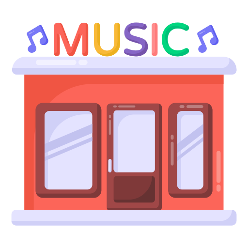 tienda de música icono gratis
