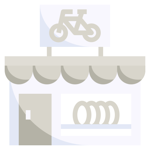 tienda de bicicletas icono gratis