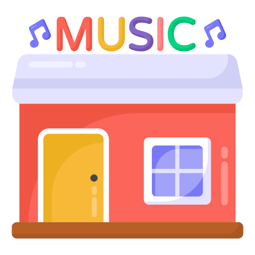 tienda de música icono gratis