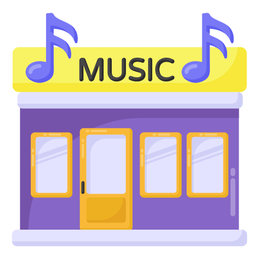 tienda de música icono gratis