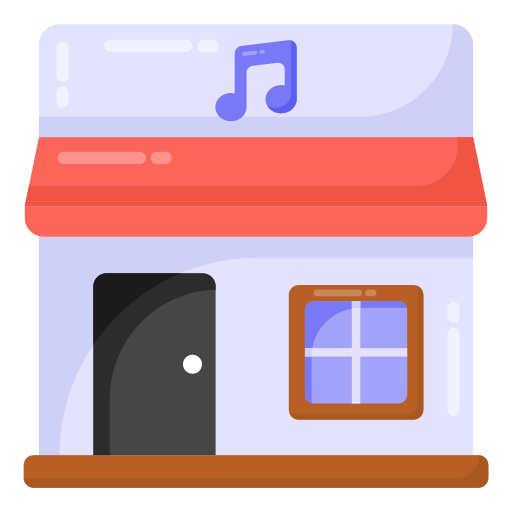 tienda de música icono gratis