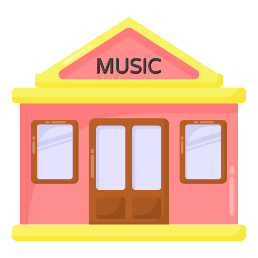 tienda de música icono gratis