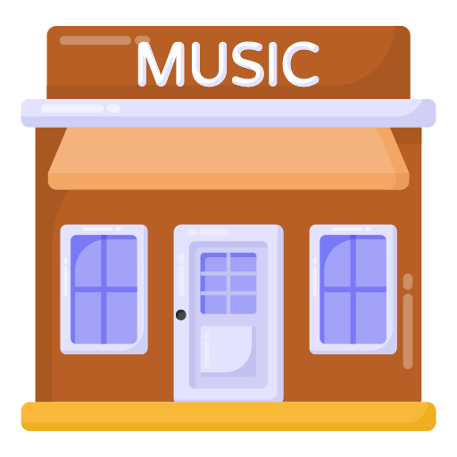 tienda de música icono gratis