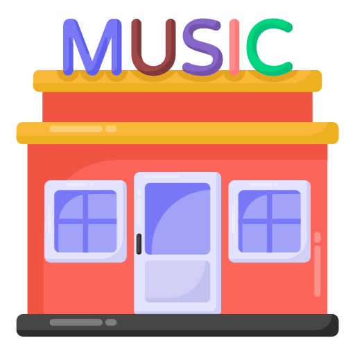 tienda de música icono gratis