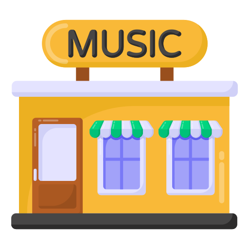 tienda de música icono gratis