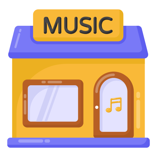 tienda de música icono gratis