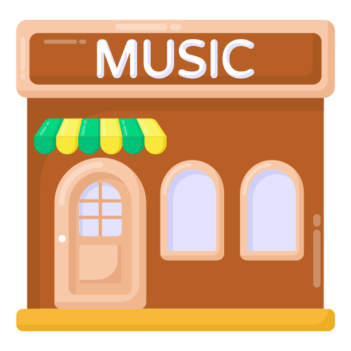 tienda de música icono gratis