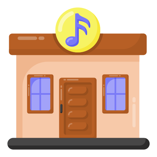 tienda de música icono gratis