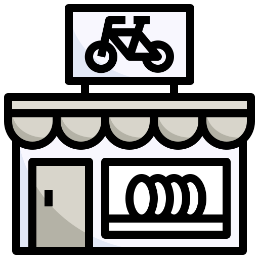 tienda de bicicletas icono gratis