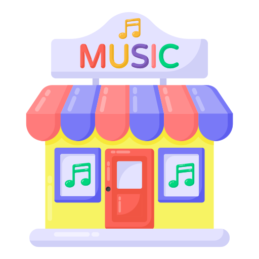 tienda de música icono gratis