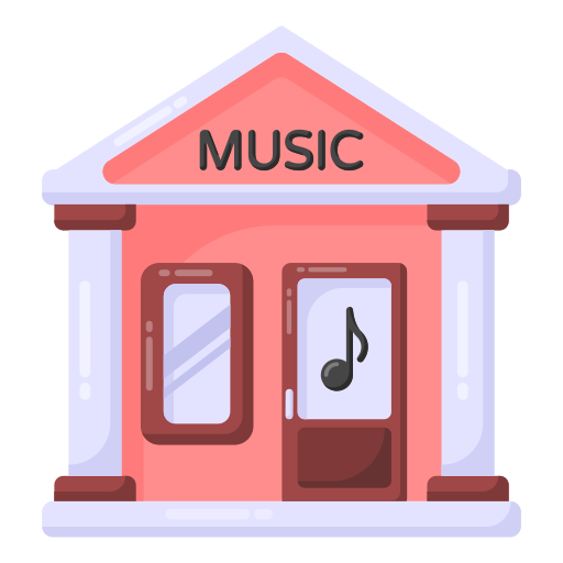 tienda de música icono gratis