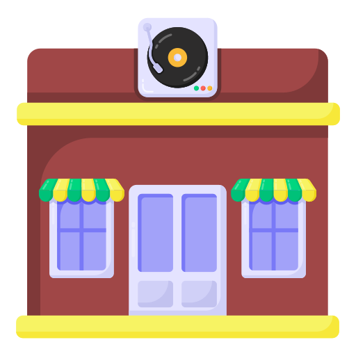 tienda de música icono gratis