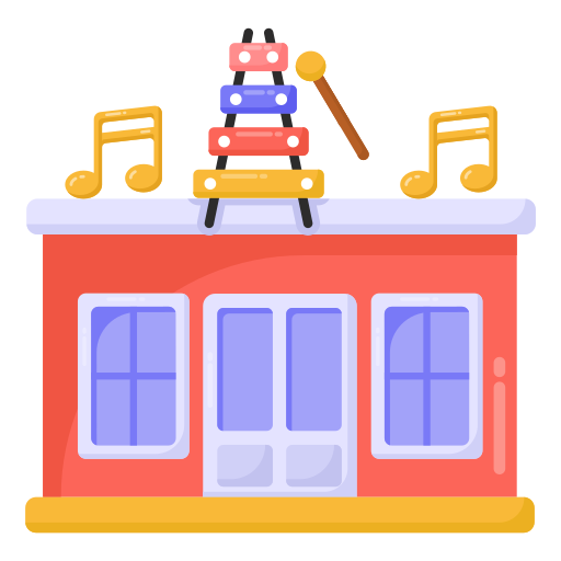 tienda de música icono gratis