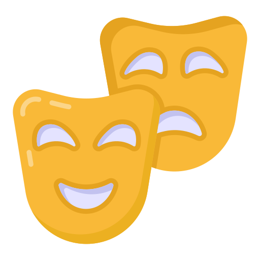 máscaras de teatro icono gratis