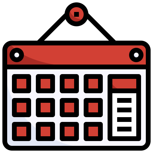 Настенный календарь бесплатно иконка