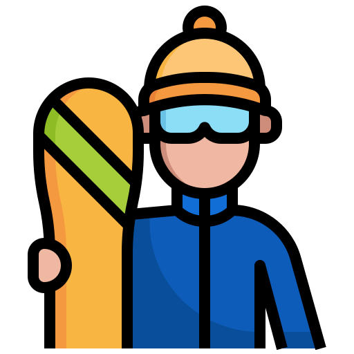 tabla de snowboard icono gratis