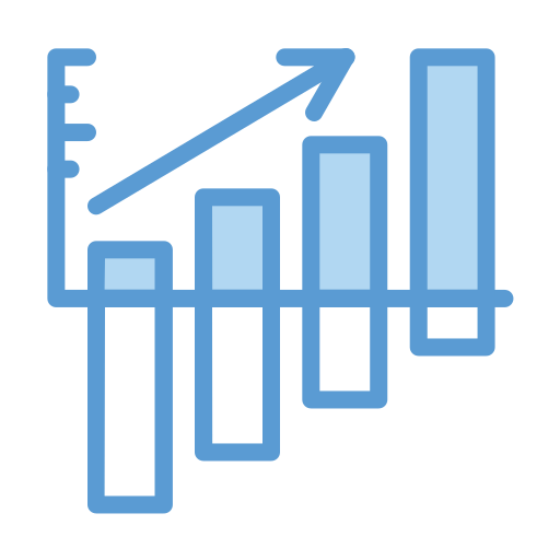 Business graphic Generic Blue icon