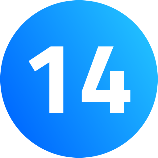 Number 14 Generic Circular icon