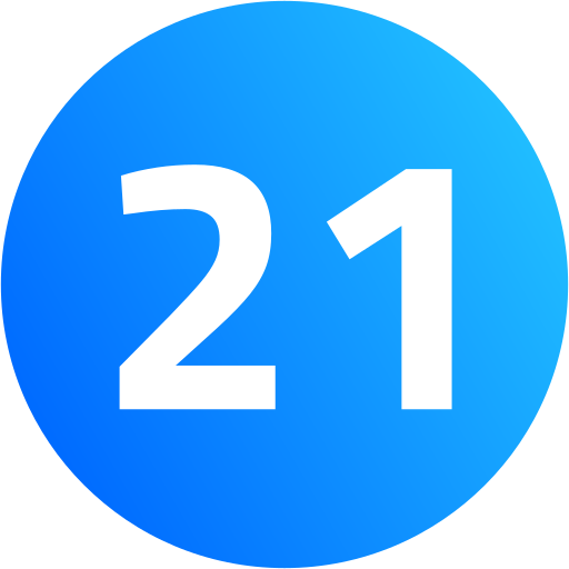 21 Number PNG Transparent Images Free Download