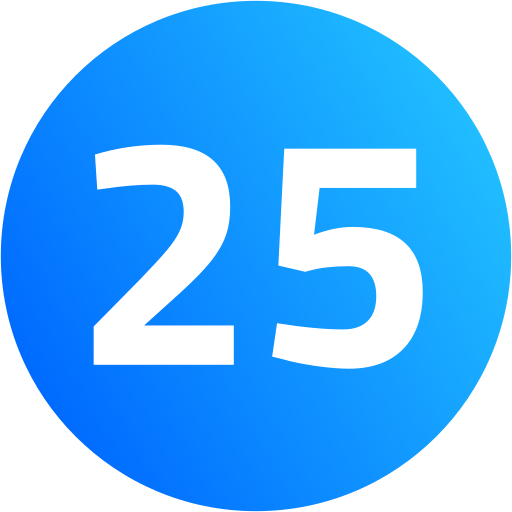 number 25 clipart